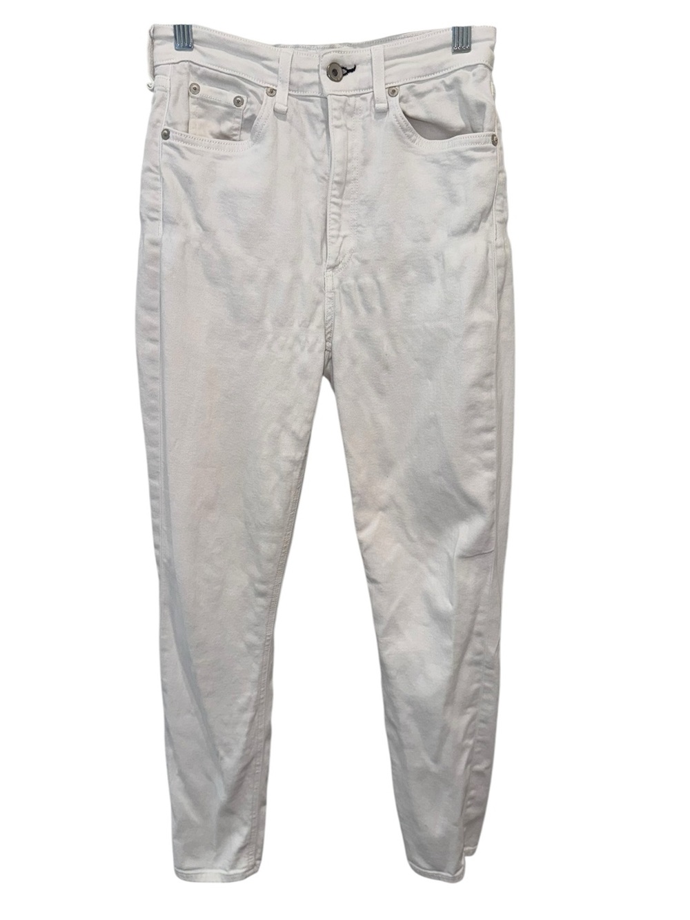 rag & bone Nina High Rise Ankle Skinny Jeans in White